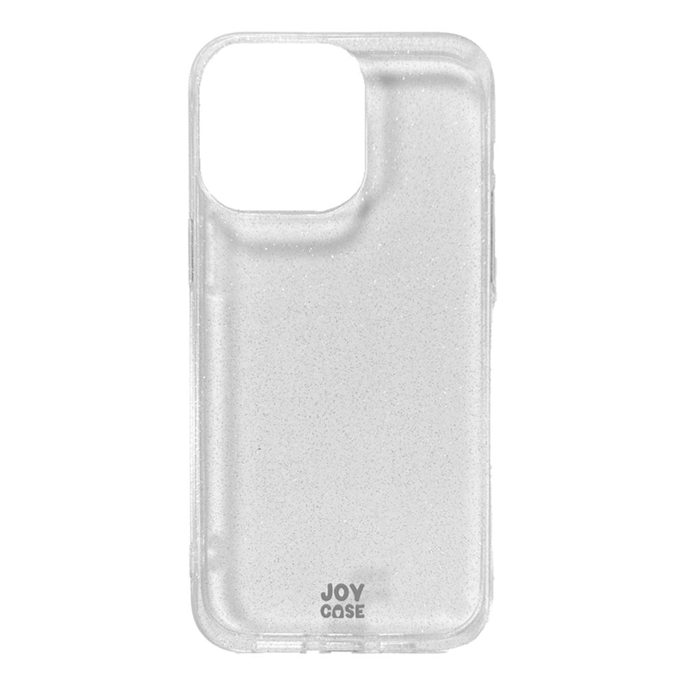 iPhone 14 Pro Max Joy Case Flexibelt Plast Skal med Glitter - Genomskinlig / Silver