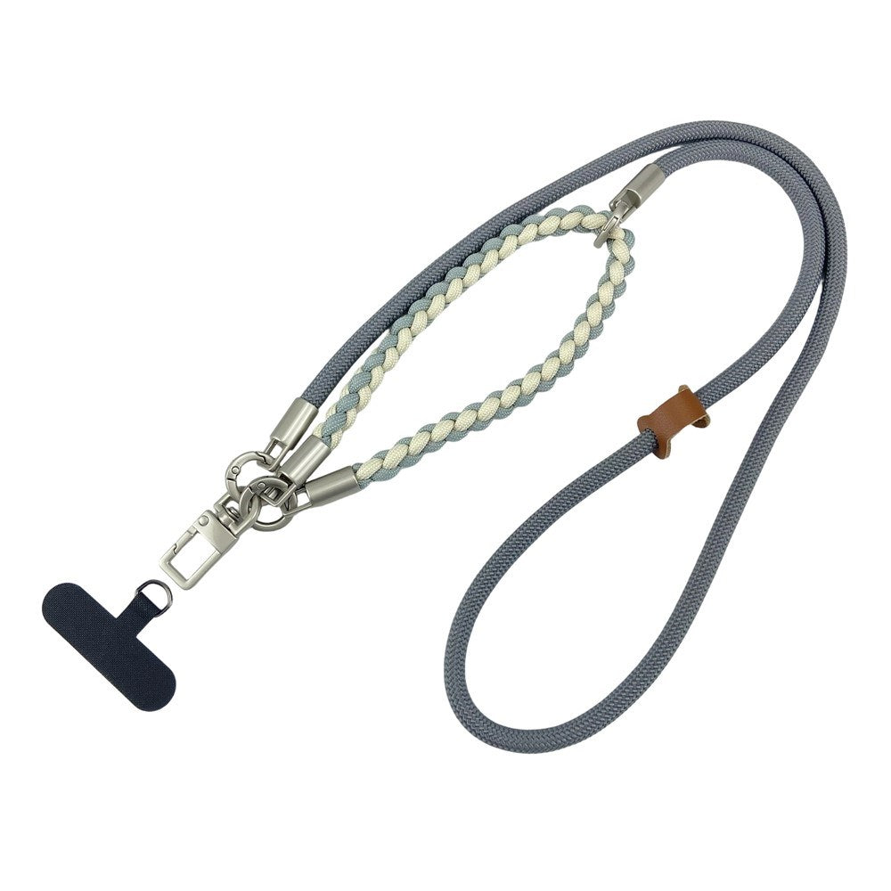Flätad 3-i-1 Mobilrem - 90cm / 30cm - Grå