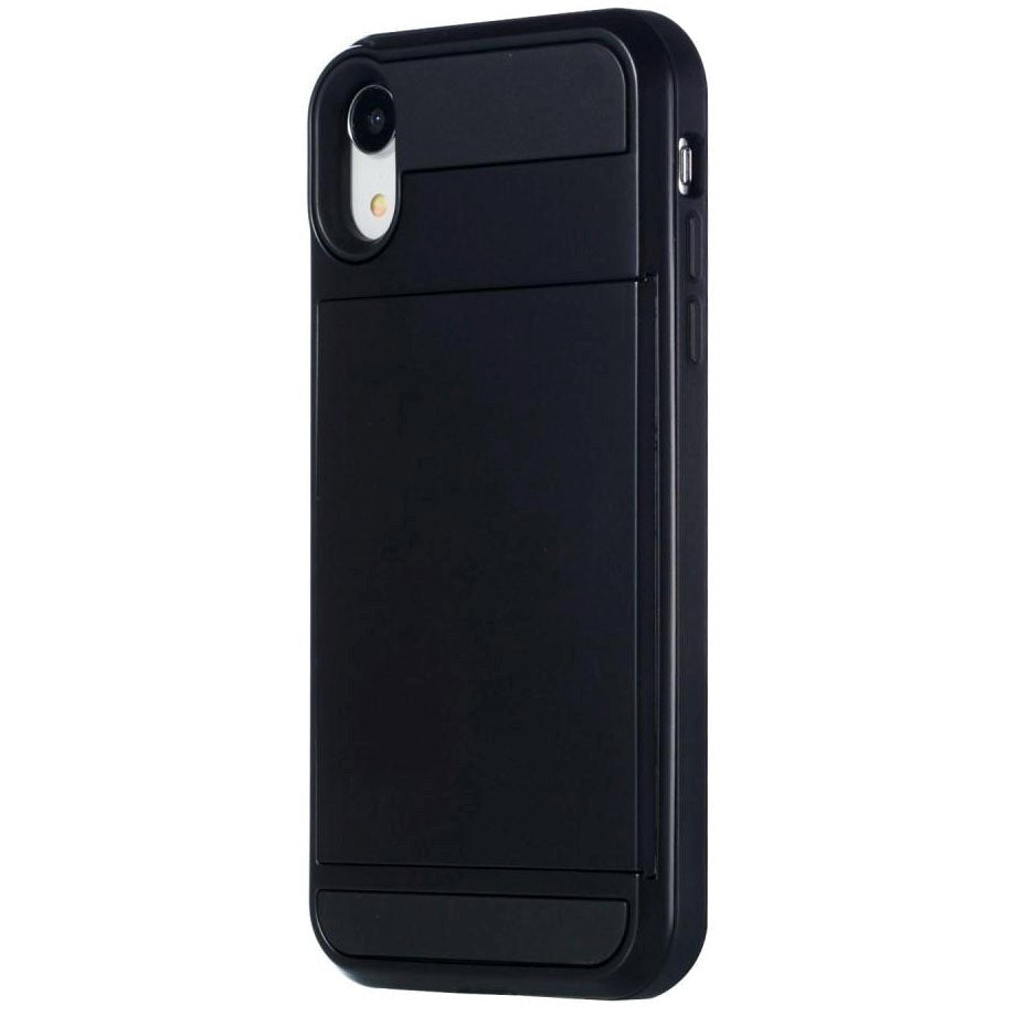 iPhone XR Tough Case m. Korthållare Svart
