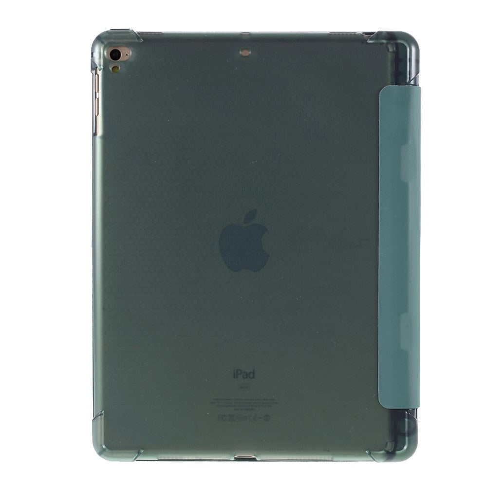 iPad 9.7" (2018 / 2017) / iPad Air / iPad Air 2 Tri-fold Fodral med Apple Pencil Hållare - Mörkgrön