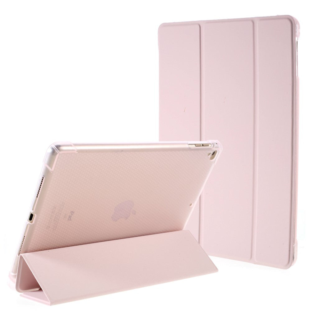 iPad 9.7" (2018 / 2017) / iPad Air / iPad Air 2 Tri-fold Fodral med Apple Pencil Hållare - Rosa