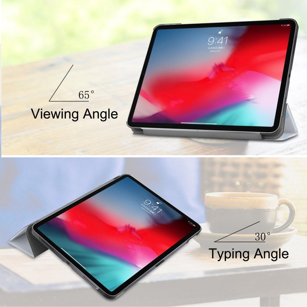 iPad Pro 11" (2018) Fodral med Tri-Fold Stativfunktion - Blå Uggla