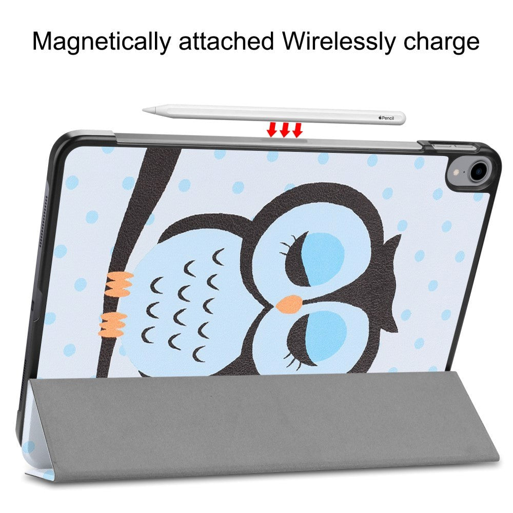 iPad Pro 11" (2018) Fodral med Tri-Fold Stativfunktion - Blå Uggla
