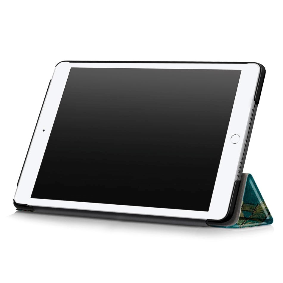 iPad 10.2" (2021 / 2020 / 2019) Fodral med Tri-fold - Vita Blommor