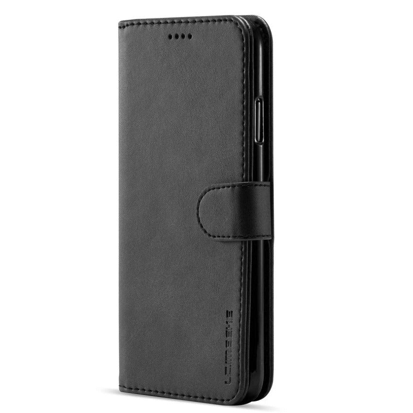 iPhone XR LC.IMeeke Leather Wallet Case - Svart