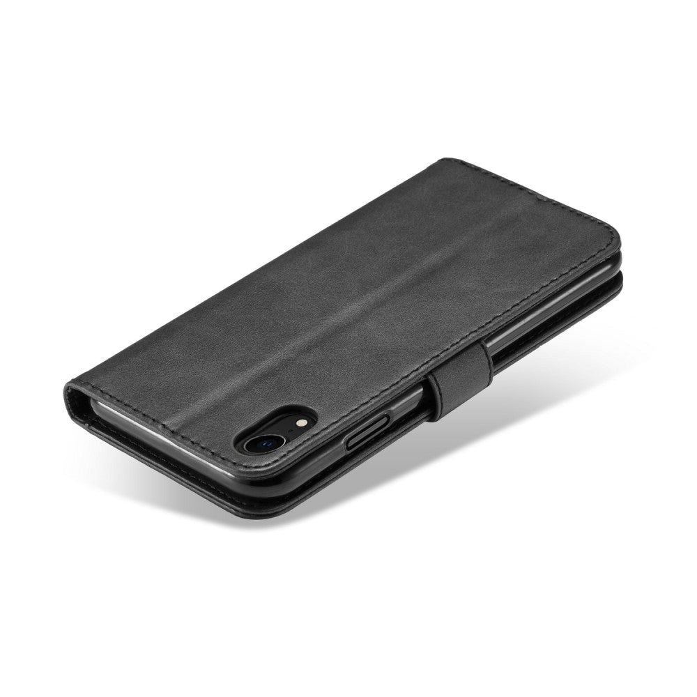 iPhone XR LC.IMeeke Leather Wallet Case - Svart