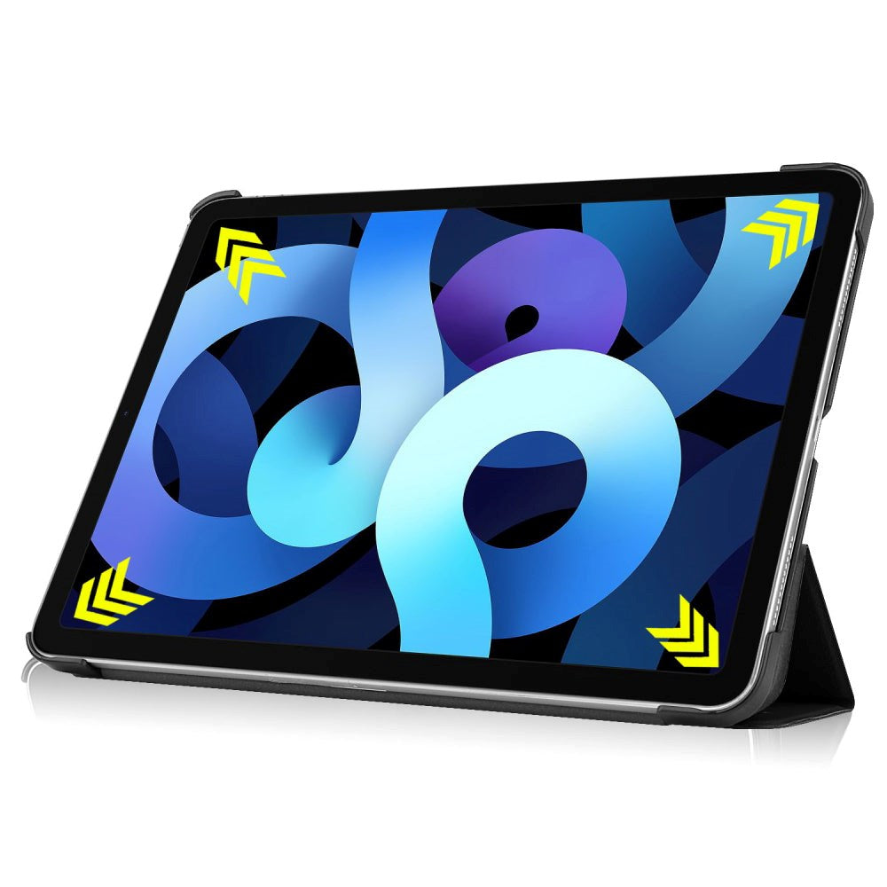 EIDERWOOD iPad Air 10.9-11" (2025-2020) Tri-fold Fodral Litchi-textur - Svart