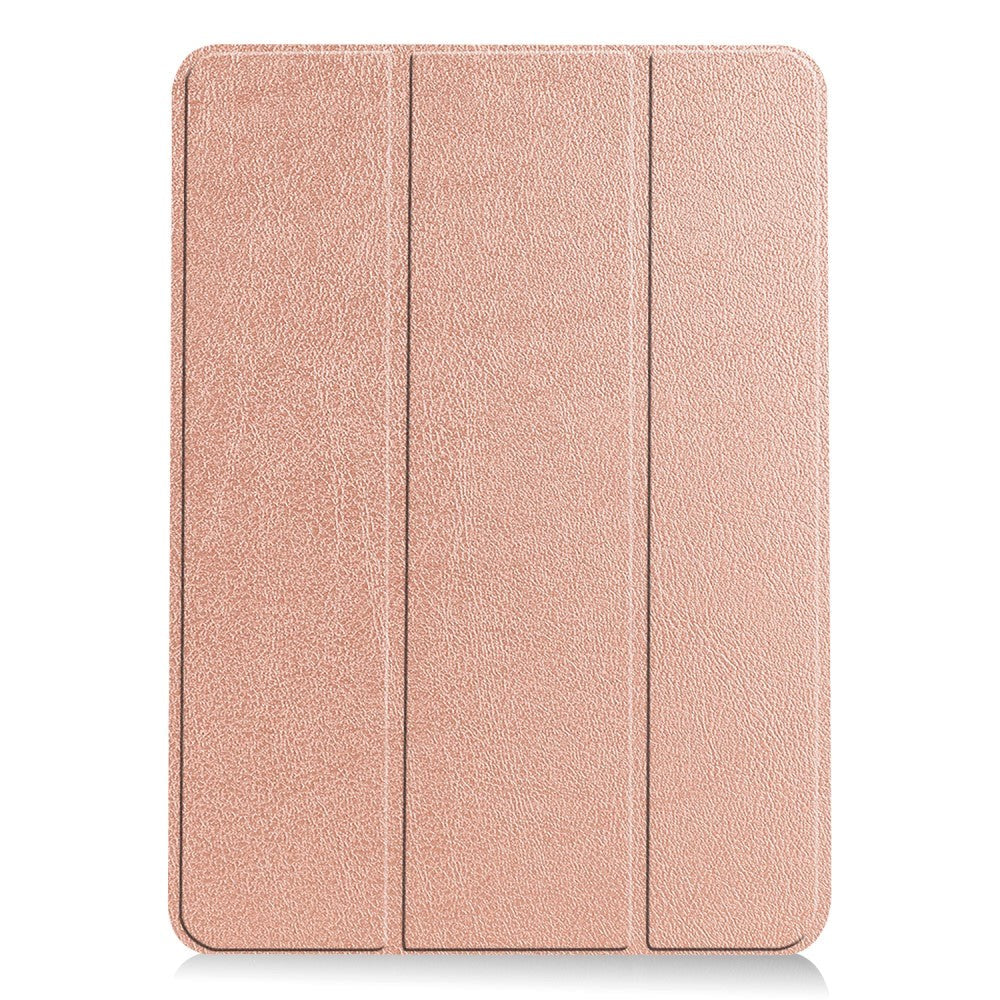 EIDERWOOD iPad Air 10.9-11" (2025-2020) Tri-fold Fodral Litchi-textur - Rött Guld