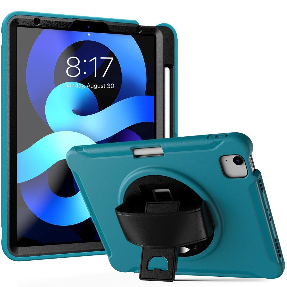 iPad Air (2022/2020) Tåligt Skal med Handhållare och Apple Pencil Hållare - Turkos