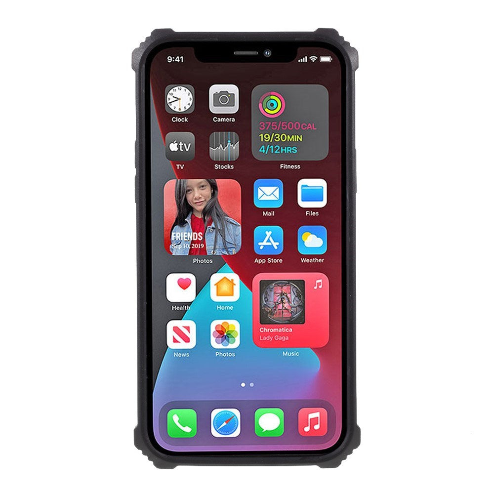 EIDERWOOD iPhone 12 Mini Kamouflage Tåligt Skal med Stativfunktion - Turkos / Svart