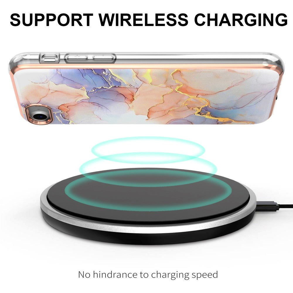 iPhone SE (2022/2020) / 8 / 7 Skal Hybridplast - Flerfärgad Marmor