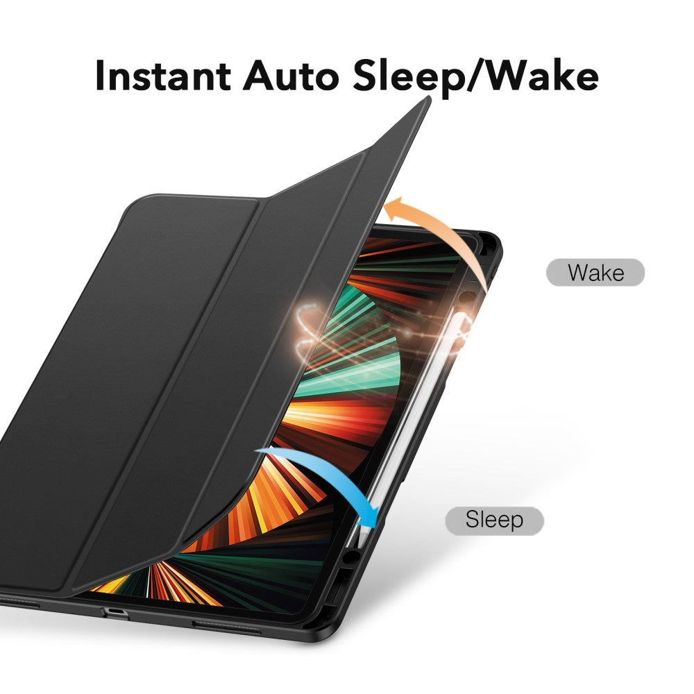 iPad Pro 12.9 (2022 / 2021 / 2020) ESR Rebound Plastik Fodral - Svart