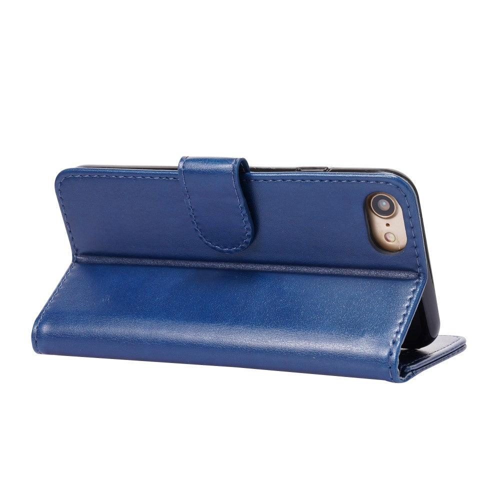 iPhone SE (2022/2020) / 8 / 7 Plånboksfodral - Vertikala Stygn - Blå