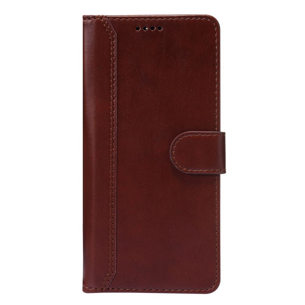 iPhone SE (2022/2020) / 8 / 7 Plånboksfodral - Vertikala Stygn - Brun