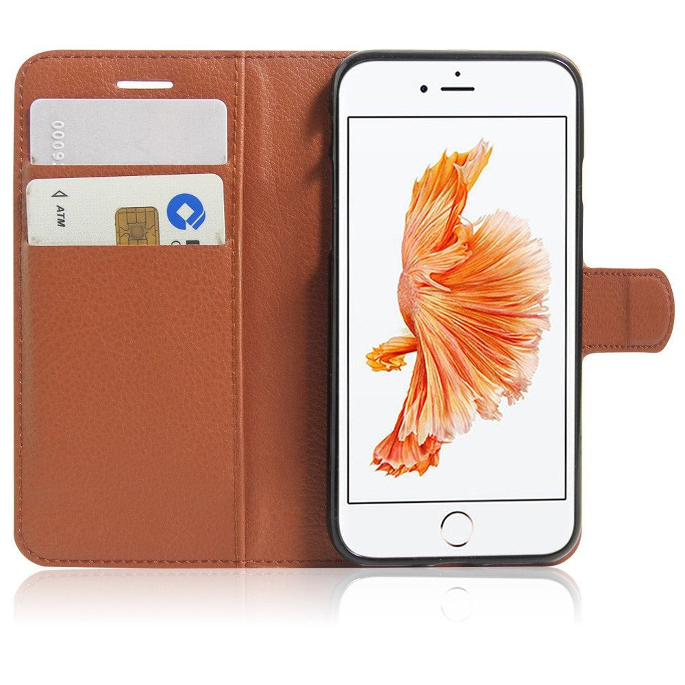 iPhone SE (2022/2020) / 8 / 7 Plånboksfodral Läder - Brun