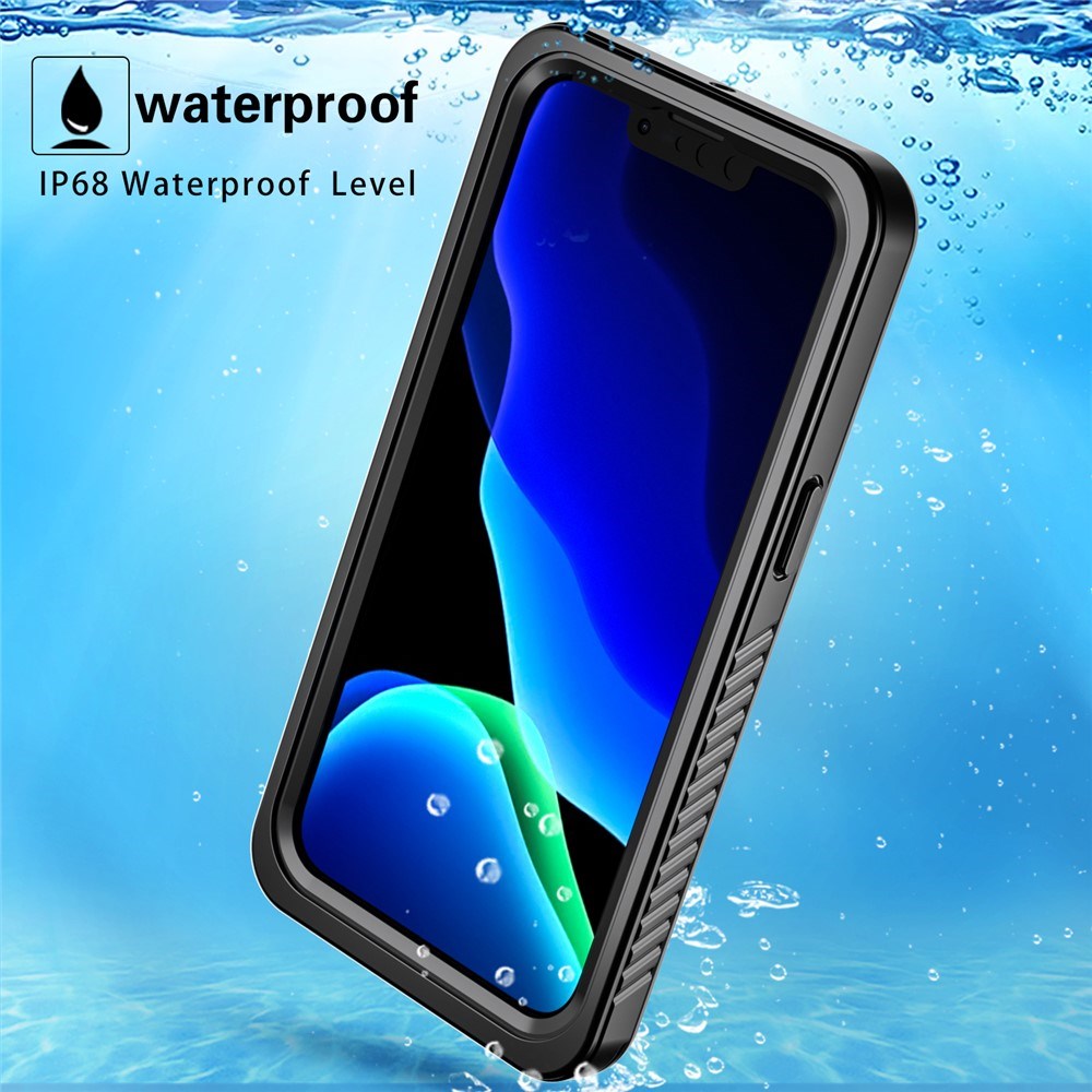 iPhone 13 Pro IP68 Damm- & Vattentätt Skal - Genomskinlig / Svart