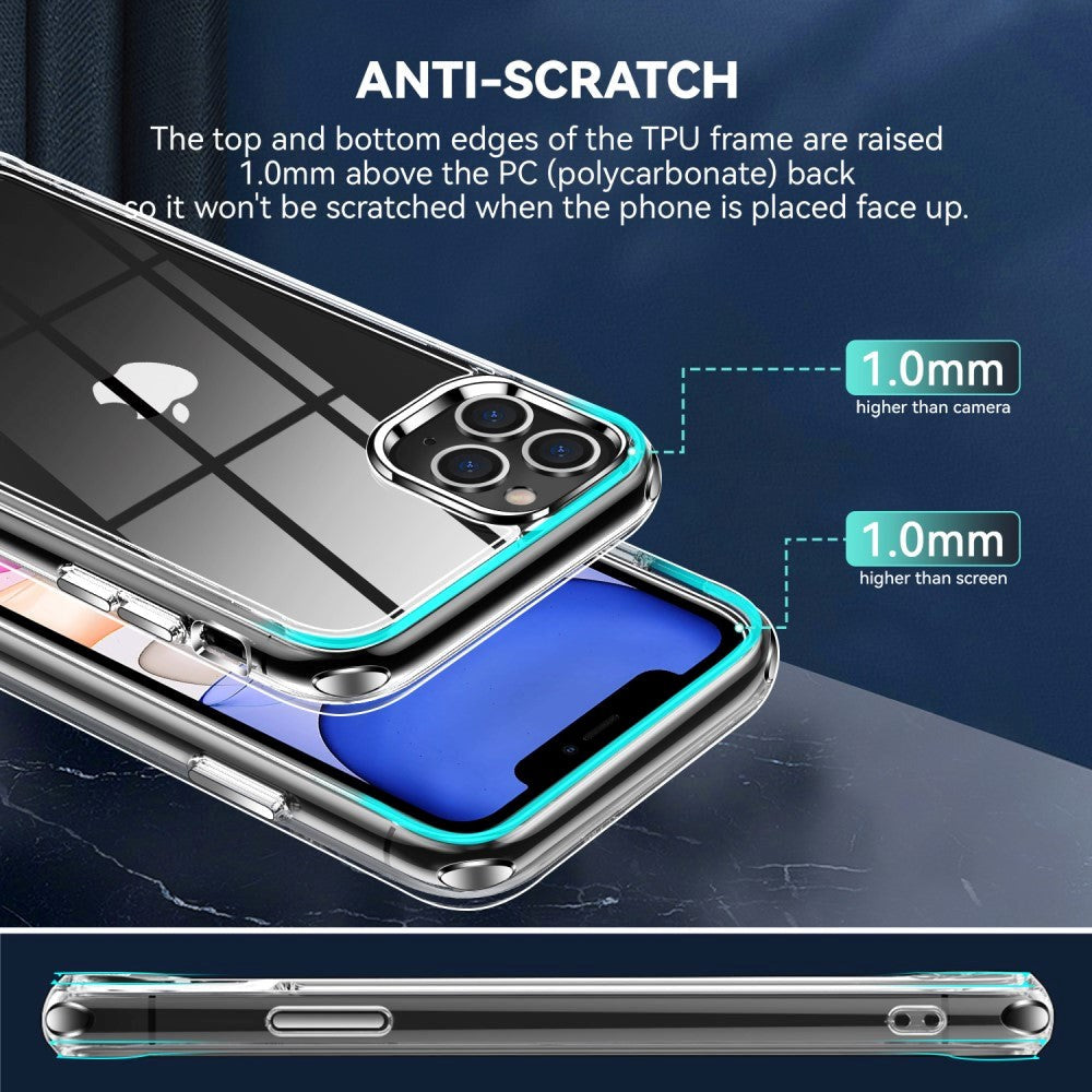 iPhone 11 Pro Crystal Clear Hybrid Skal Plast - Transparent