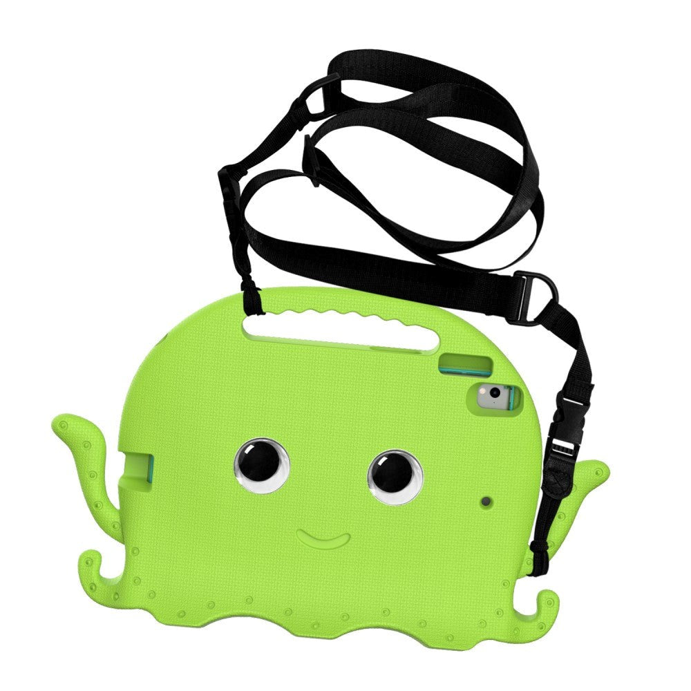 iPad (2018) / iPad (2017) / iPad Air 2 / iPad Pro 9.7" EVA Barnöverdrag med Axelrem - Octopus Theme - Grön