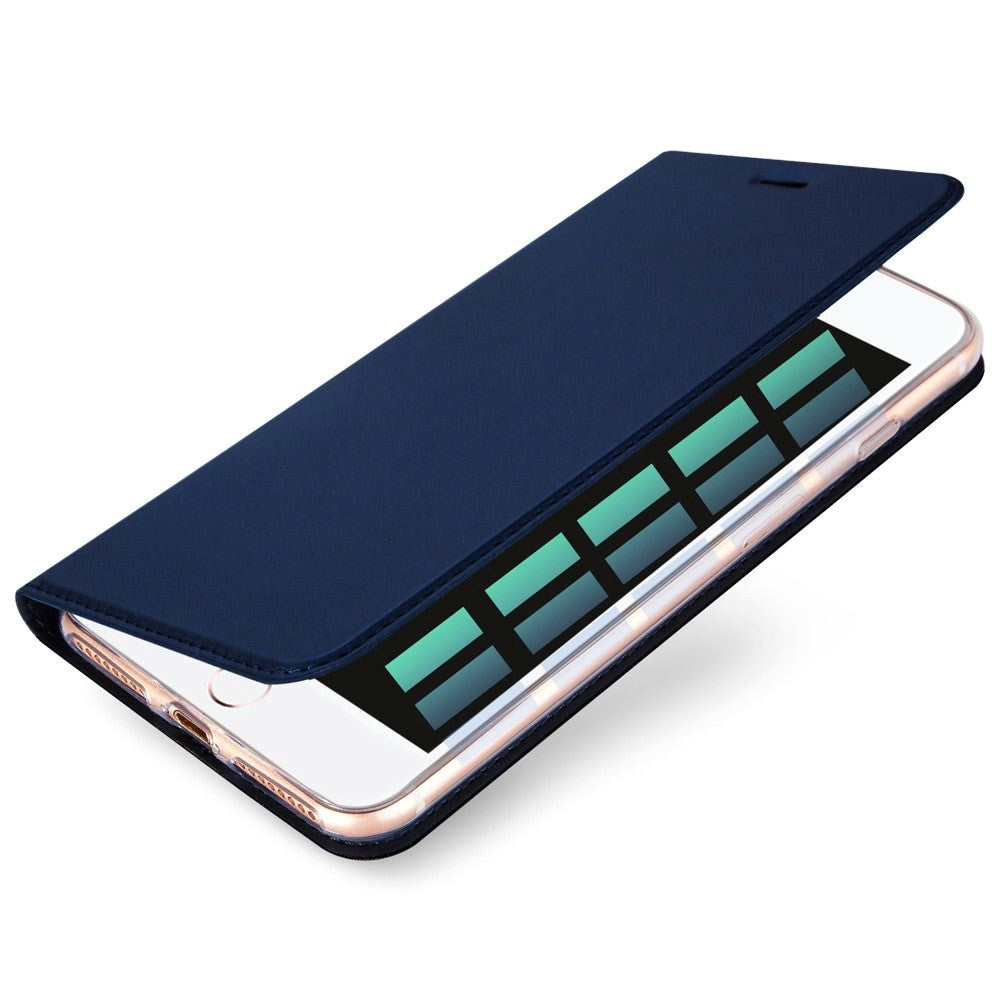 iPhone SE (2022/2020) / 8 / 7 DUX DUCIS Skin Pro Series Thin Wallet Fodral med Korthållare - Mörkblå