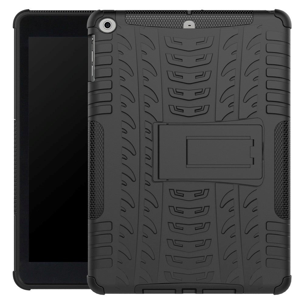 iPad 9.7" (2018) / iPad 9.7" (2017) Hard Case Skal med Stativfunktion - Svart