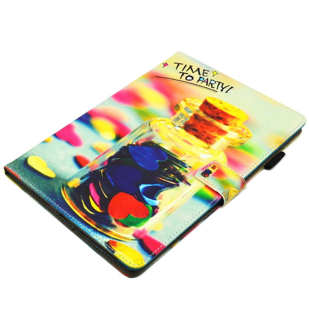 iPad Pro 10.5" / iPad Air (2019) Surfplattefodral med Stativfunktion och Korthållare - "Jar of Hearts" - Flerfärgad