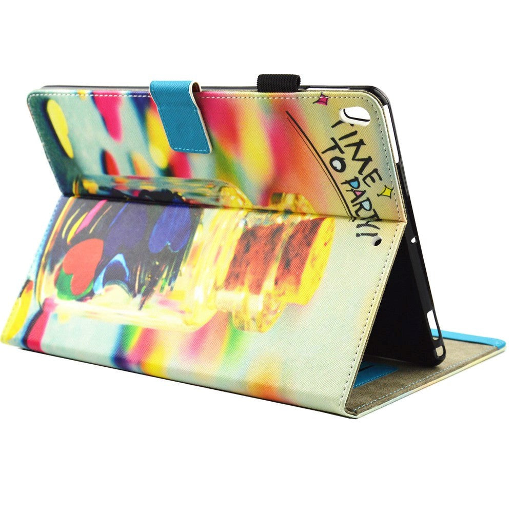 iPad Pro 10.5" / iPad Air (2019) Surfplattefodral med Stativfunktion och Korthållare - "Jar of Hearts" - Flerfärgad