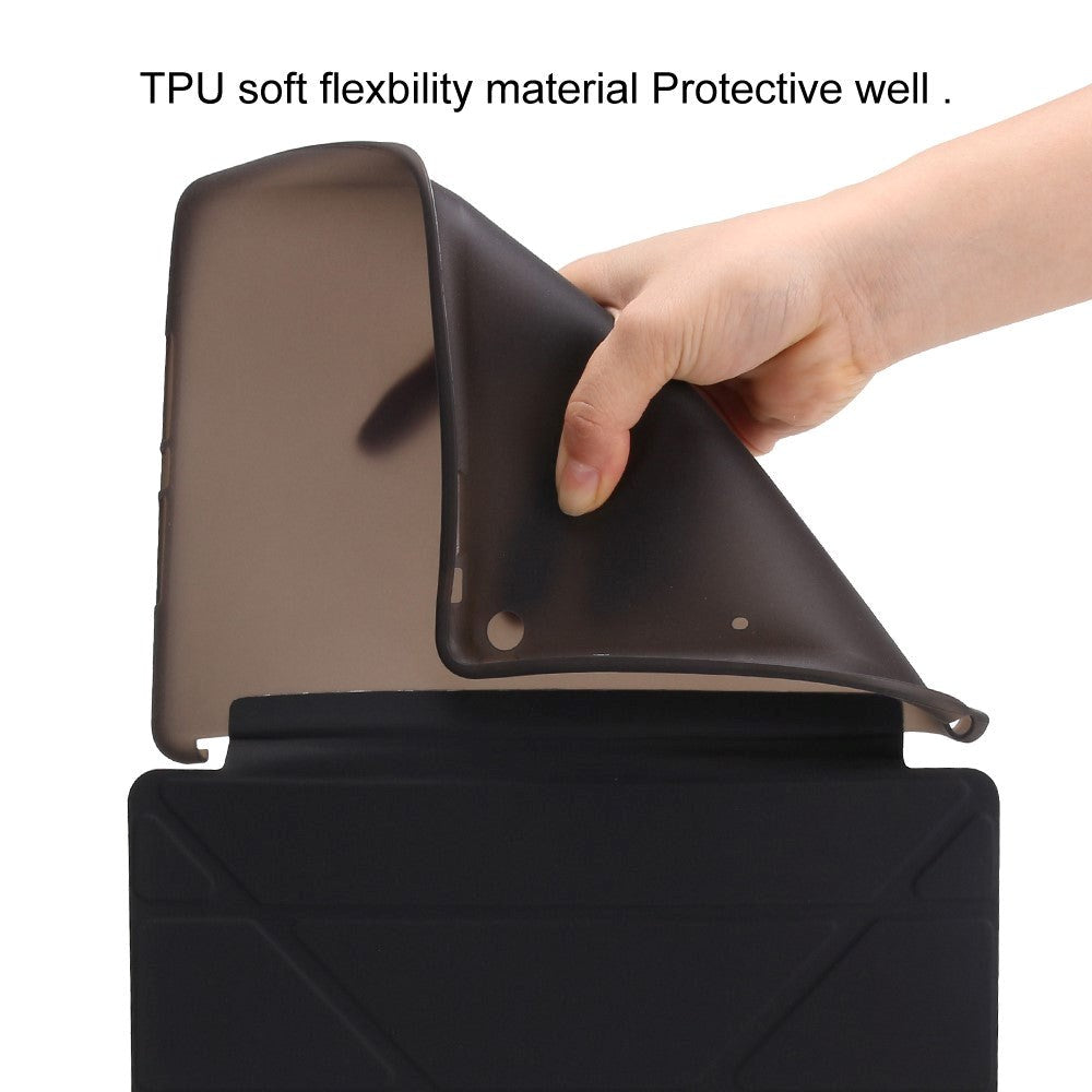 iPad 9.7" (2018 / 2017) Flexibelt Origami Skal - Svart