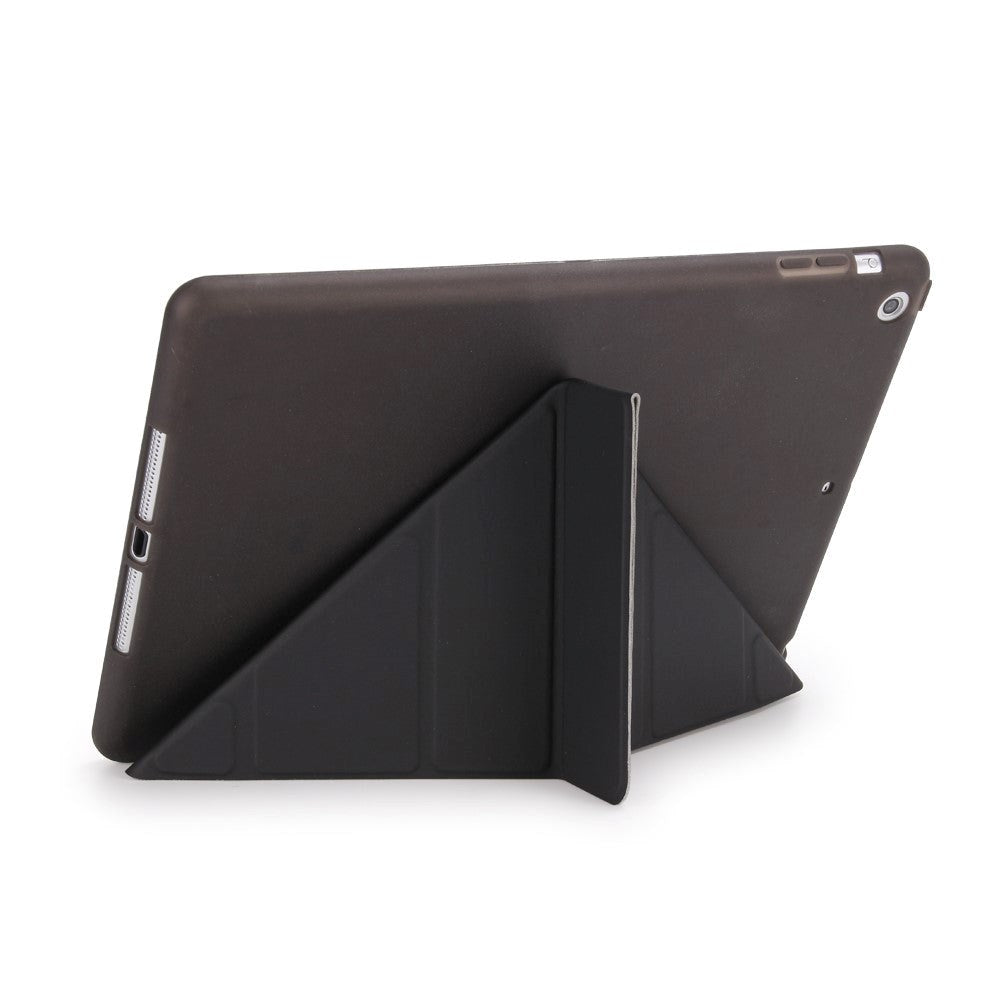 iPad 9.7" (2018 / 2017) Flexibelt Origami Skal - Svart