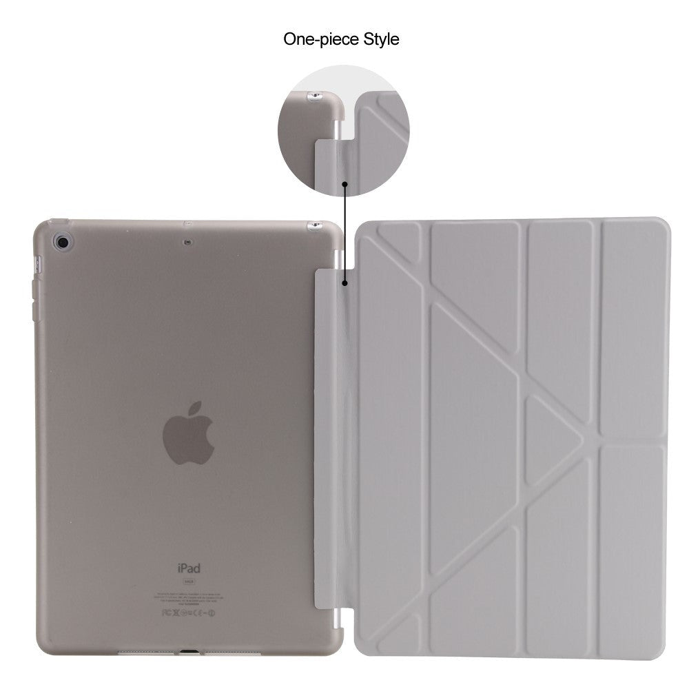 iPad 9.7" (2018 / 2017) Flexibelt Origami Skal - Grå