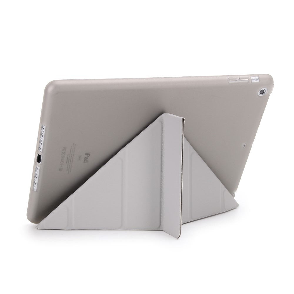iPad 9.7" (2018 / 2017) Flexibelt Origami Skal - Grå