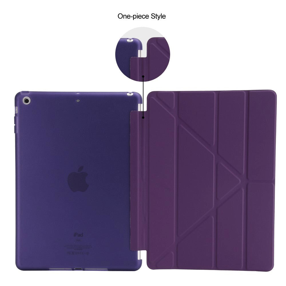 iPad 9.7" (2018 / 2017) Flexibelt Origami Skal - Lila