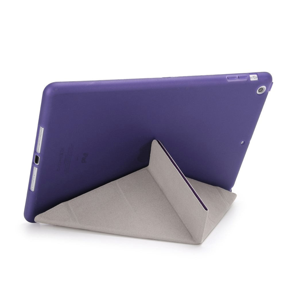 iPad 9.7" (2018 / 2017) Flexibelt Origami Skal - Lila