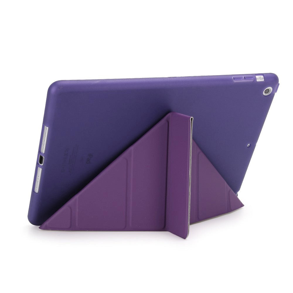 iPad 9.7" (2018 / 2017) Flexibelt Origami Skal - Lila