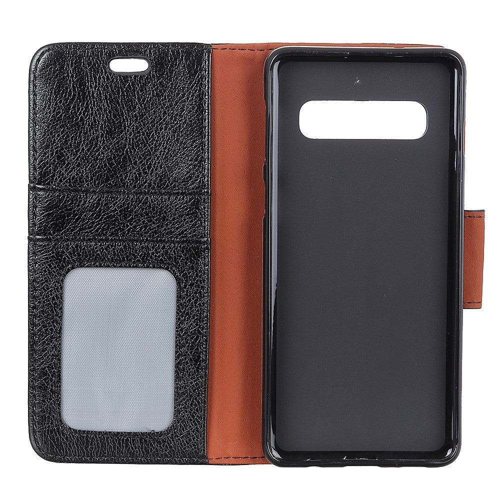 Samsung Galaxy S10e Classic Leather Wallet Case Black