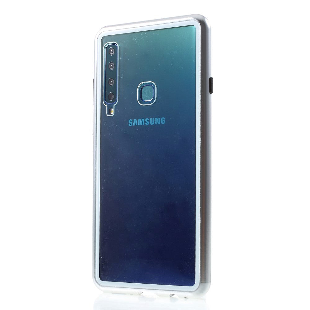 Samsung Galaxy A9 (2018) Magnetic Case m. Glas tillbaka - Vitt