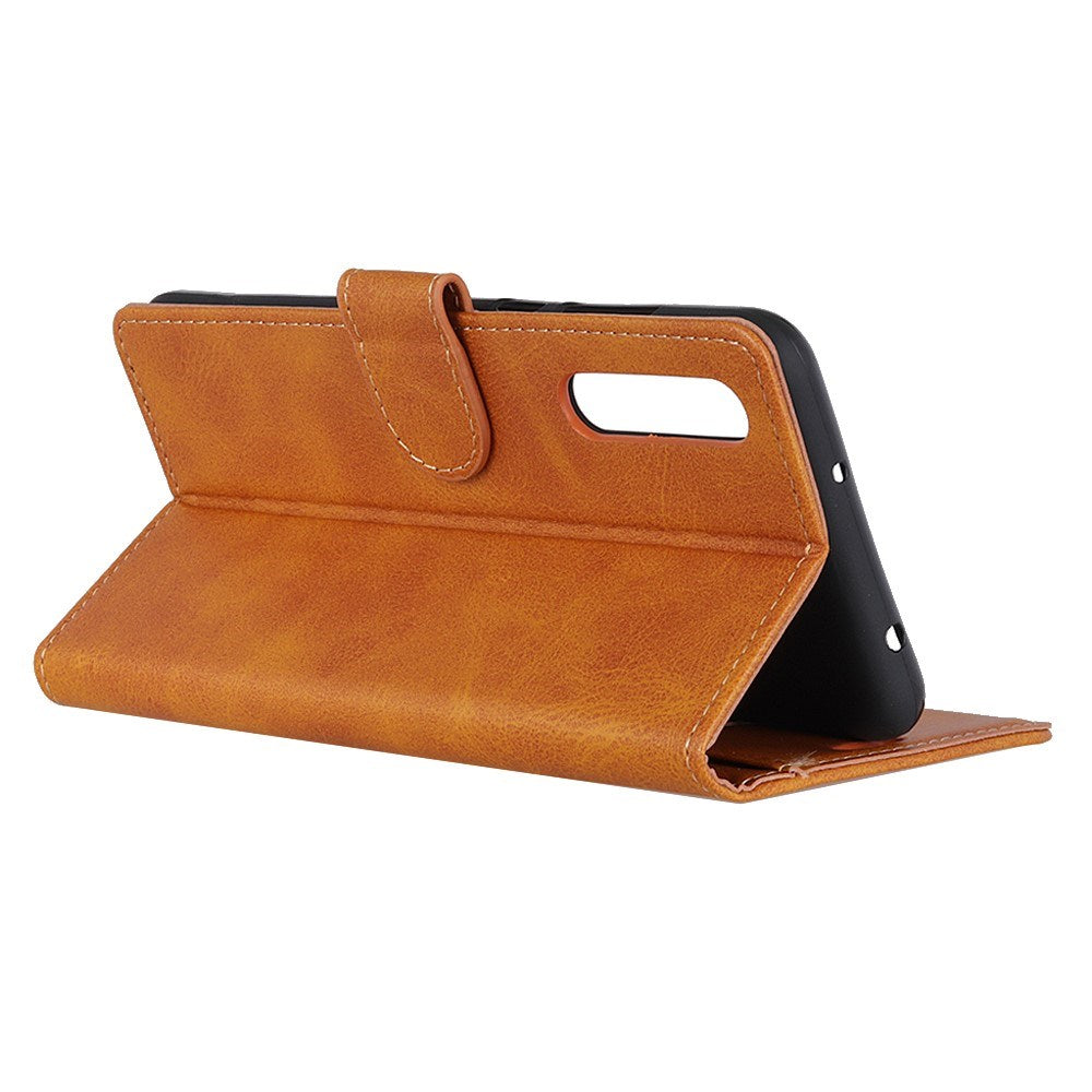 EIDERWOOD Samsung Galaxy A30s / A50 Konstläder Flip Fodral m. Korthållare & Ställfunktion - Brun