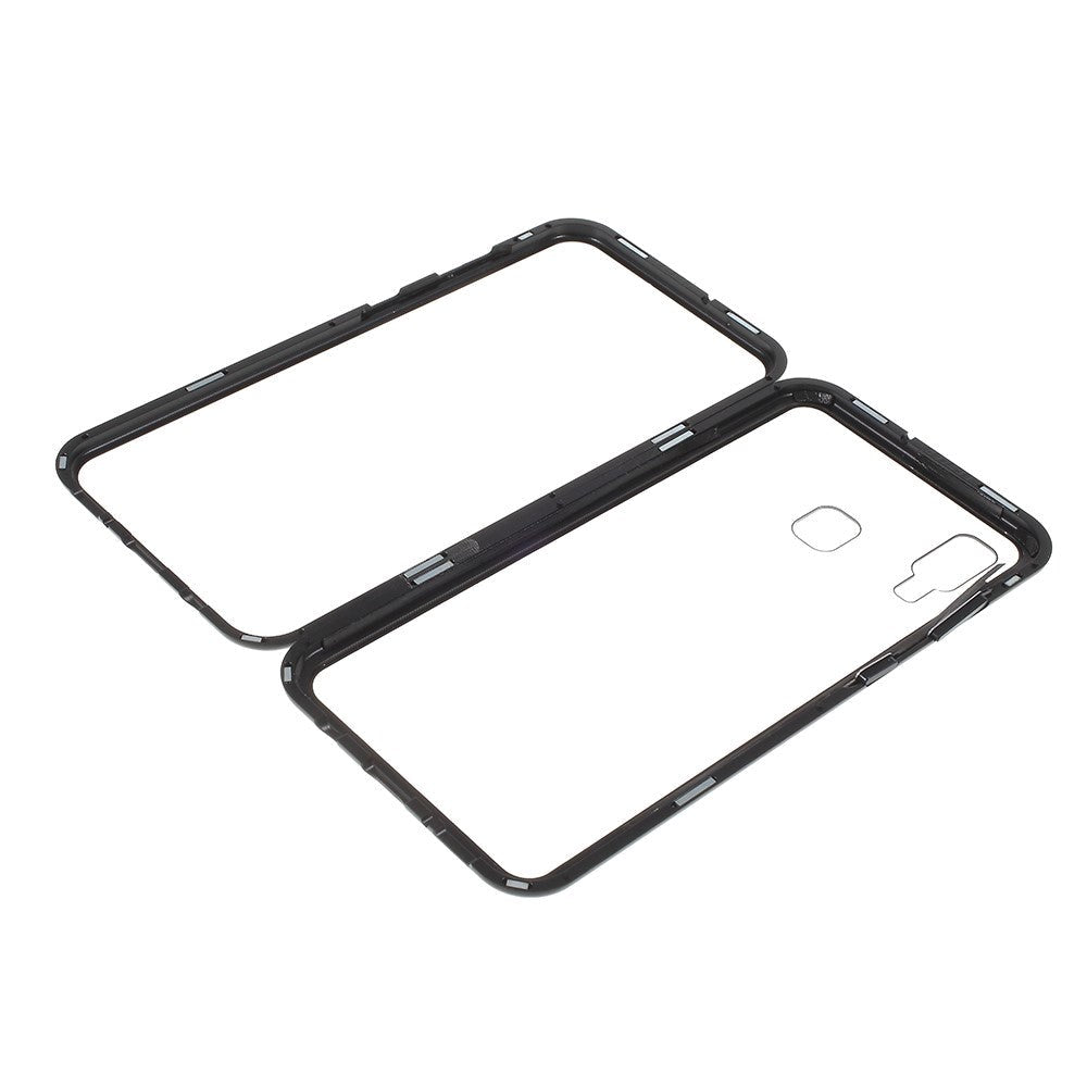 Samsung Galaxy A30 Magnetic Case m. Glas tillbaka - Svart