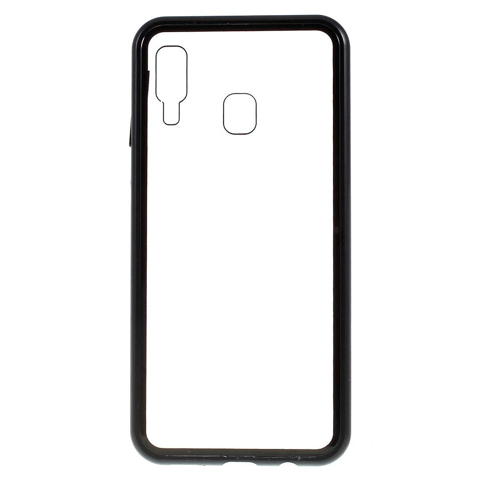 Samsung Galaxy A30 Magnetic Case m. Glas tillbaka - Svart
