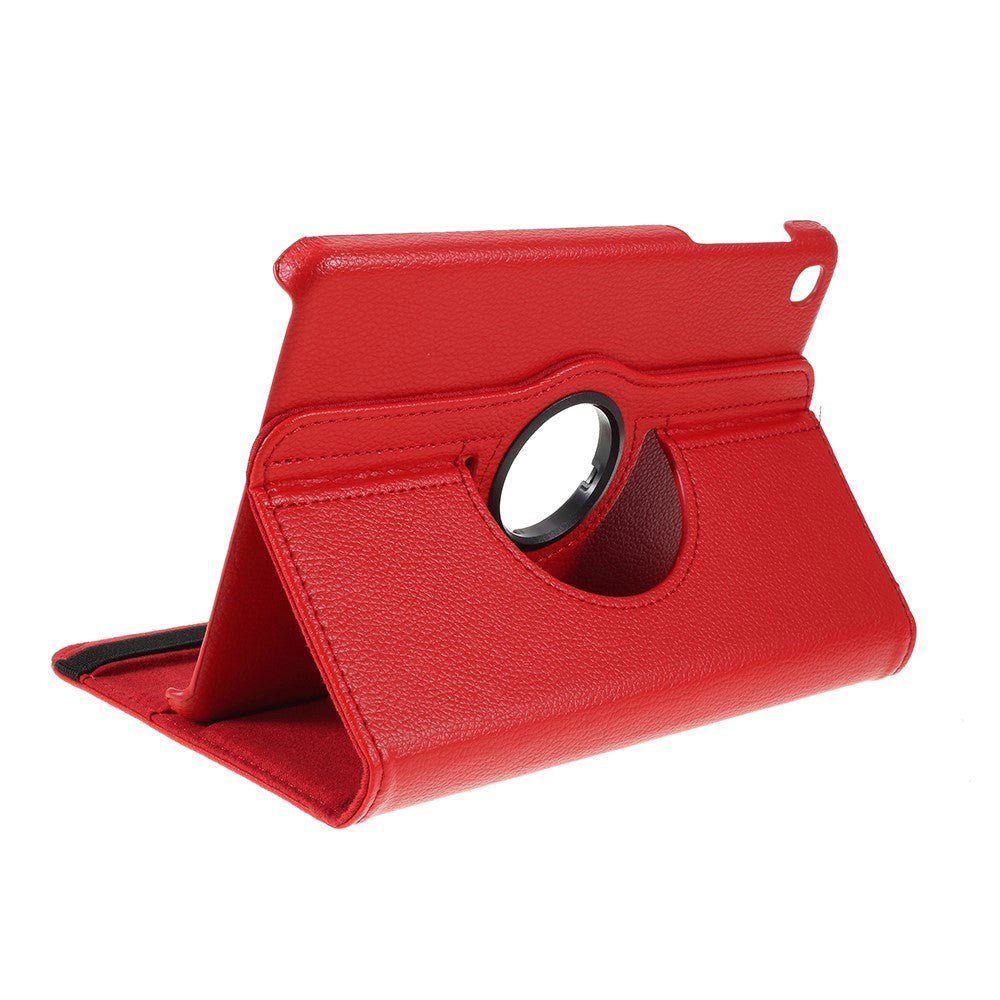Samsung Galaxy Tab A 8.4 (2020) Litchi Fodral med 306 Graders Stativfunktion - Röd