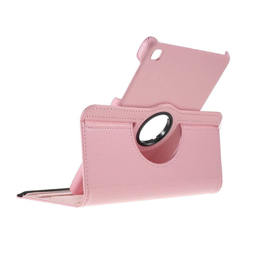Samsung Galaxy Tab A 8.4 (2020) Litchi Fodral med 306 Graders Stativfunktion - Rosa