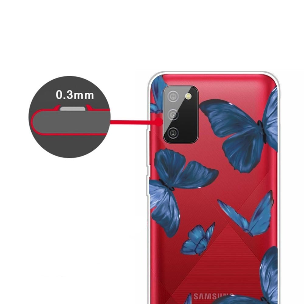 Samsung Galaxy A02S Flexibelt plastskal - fjärilar tryck