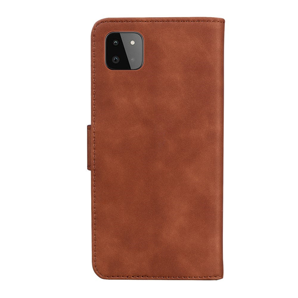 EIDERWOOD Samsung Galaxy A22 (5G) Konstläder Flip Fodral m. Korthållare & Ställfunktion - Brun