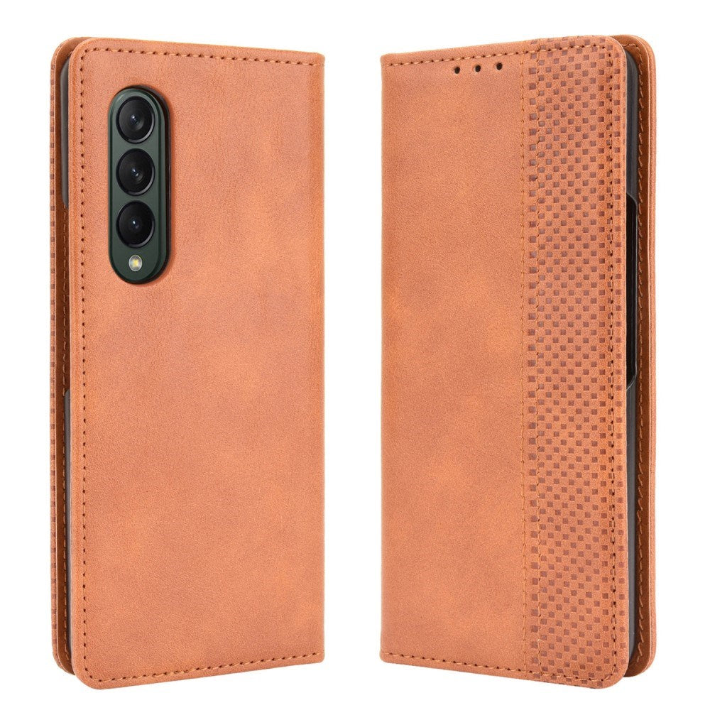 EIDERWOOD Samsung Galaxy Z Fold3 (5G) Konstläder Flip Fodral - Brun