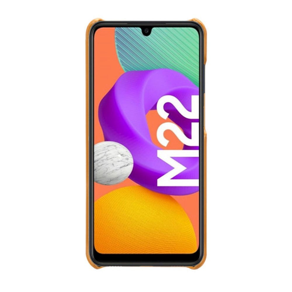 Samsung Galaxy M32 / M22 Läderfodral - Orange