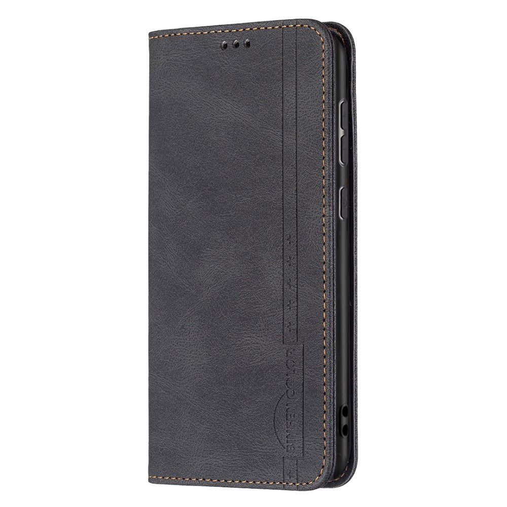Samsung Galaxy A73 (5G) Binfen Soft Leather Wallet Case - Integrated Magnet - Svart