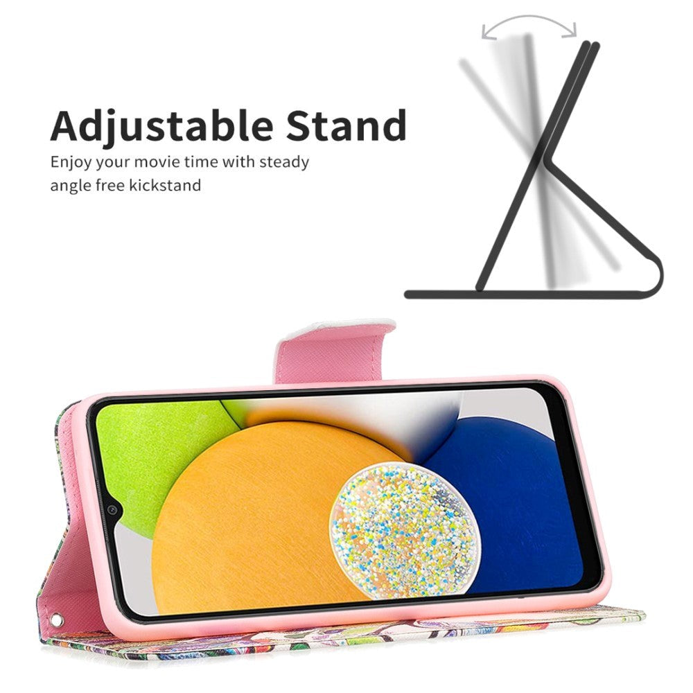 Samsung Galaxy A03 Plånboksfodral Imitationsläder - Färggladd Träd