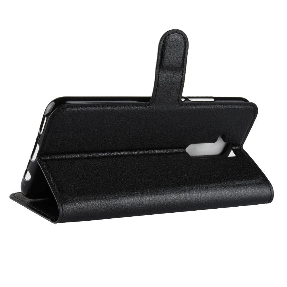 Huawei Mate 20 Lite Litchi Plånboksfodral - Svart