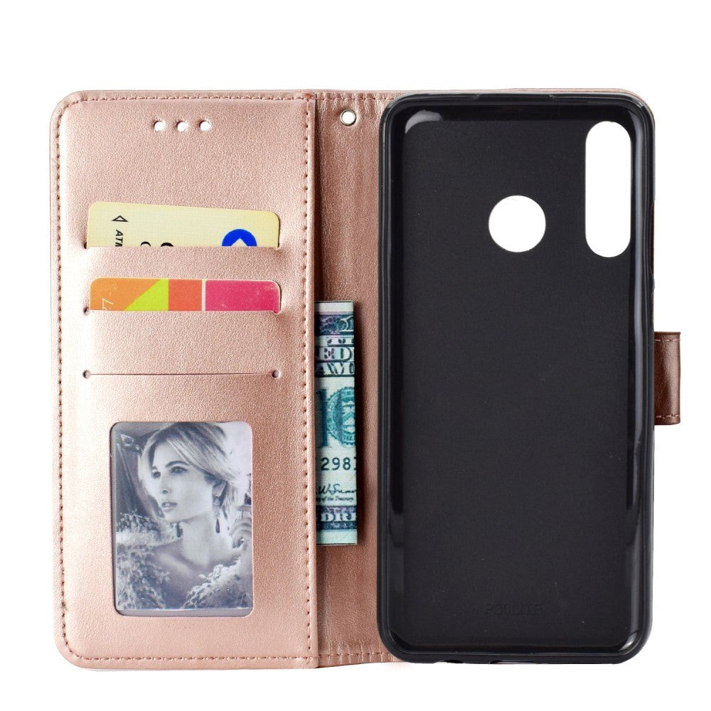 Huawei P30 Lite Leather Wallet Case - Mandala Mönster Rose Gold