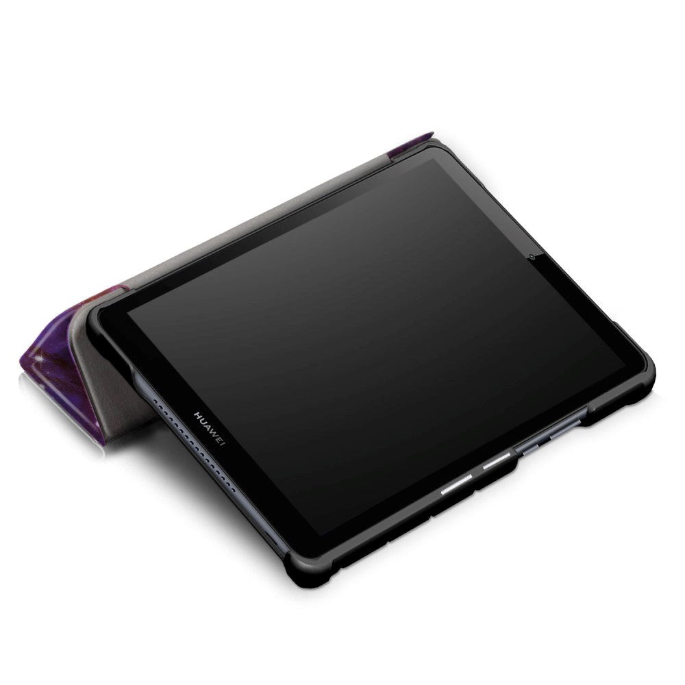 Huawei Mediapad M5 Lite 8 Läderfodral m. Folding & Standing - Purple Cosmic Space