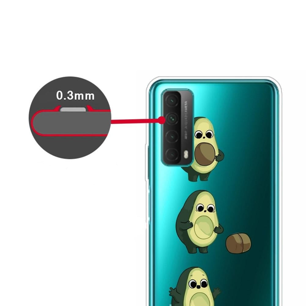Huawei P Smart (2021) Transparent plastskal m. Avokado